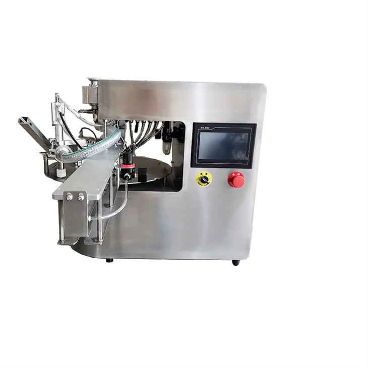 Desktop Rotary Stand-up Pouch Filling And Capping Machine