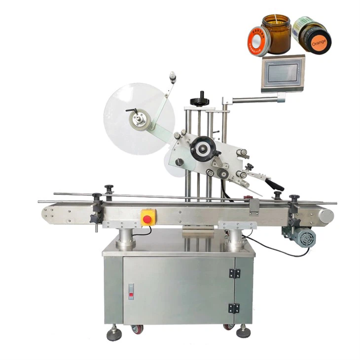 High Precision Automatic Top Labeling Machine For Flat Surface Products